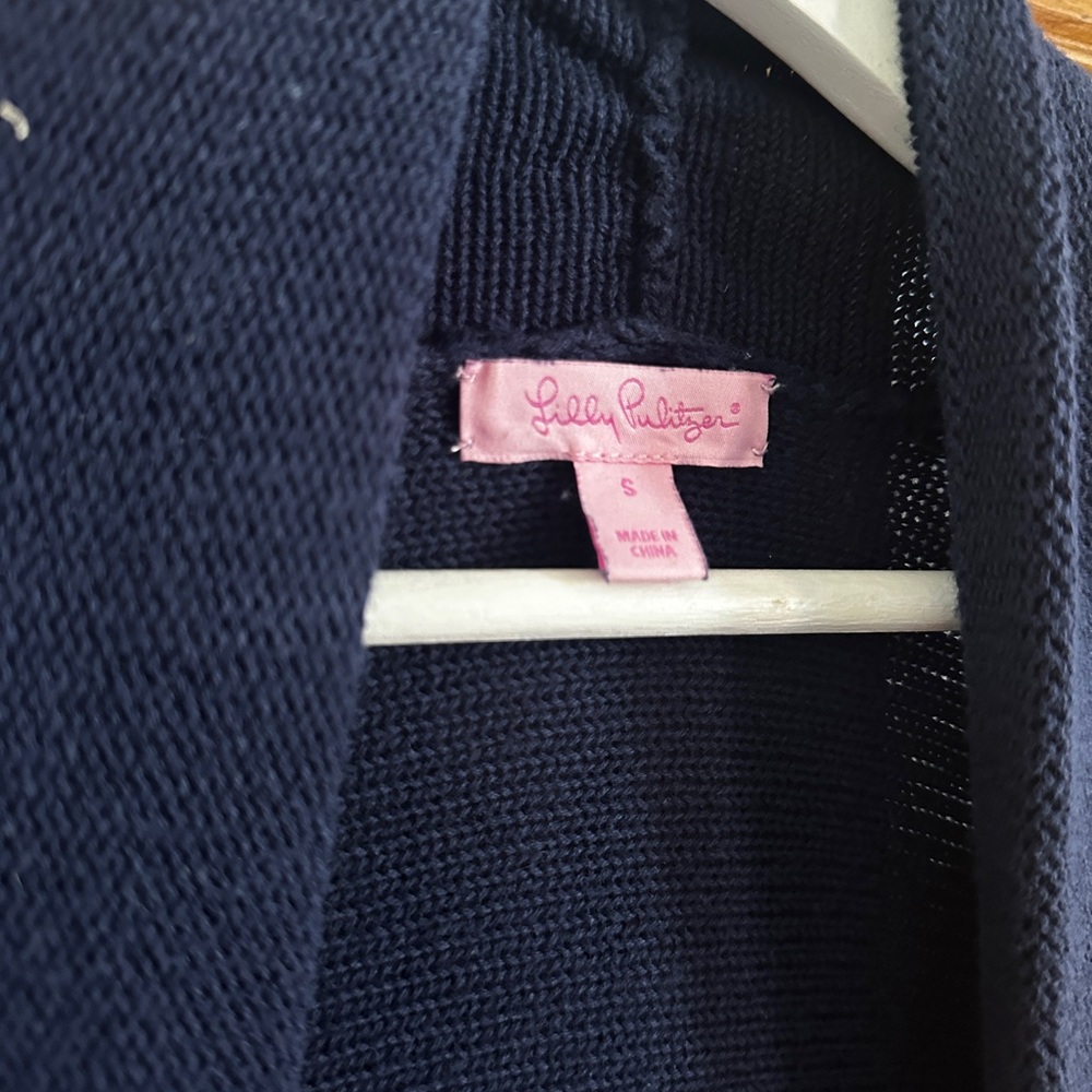 Lilly Pulitzer Navy Blue Cardigan - Picture 3 of 4